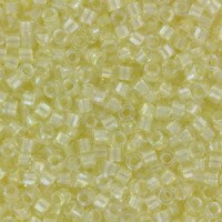 Miyuki delica Beads 11/0 - Pearl lined transparent pale yellow ab DB-1676